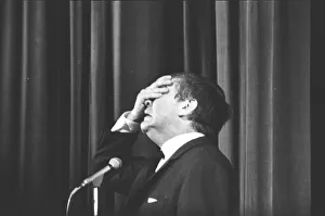 Tony Hancock performs on stage in the rehearsals for Sunday Night at the London Palladium
