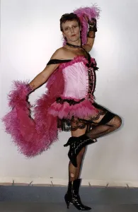 Drag Queen Prints: Tony Head actor who appeared in the Gold Blend Adverts dressed here in womens