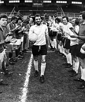 Tony Hetherington, pictured walking out for his 500th appearance for Billingham Synthonia