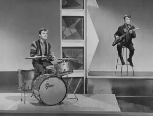 00177 Prints: Tony Meehan (left) and Jet Harris are the two ex Shadows who have teamed up
