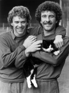 00241 Prints: Tony Woodcock, Alan Sunderland and Gunner the Highbury stadium mouse catcher