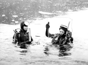 00079 Prints: Its a topsy-turvy underwater world for a squad of Tyneside skin-divers