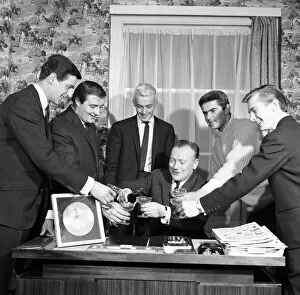 00353 Collection: The Tornados, English instrumental group, pictured with Pat Doncaster of the Daily Mirror