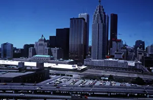 Skyline Prints: Toronto, Canada. Central business district as viewed over Gardiner