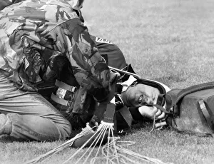 Tory member of Parliament Jack Aspinwall received attention from a soldier after he