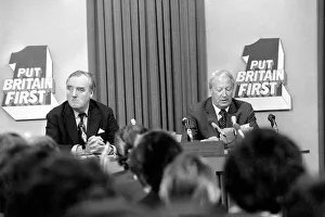 00070 Prints: Tory Press Conference: William Whitelaw and Edward Heath