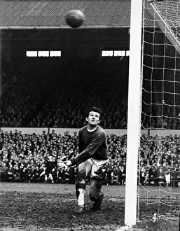 Tottenham 7 v Liverpool 2 Liverpool Goalkeeper Tommy Lawrence in action