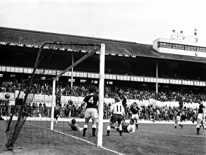 Tottenham Hotspur in action during a trial match at White Hart Lane Jimmy Greaves