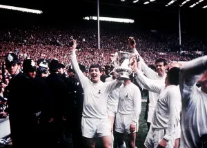 Tottenham Hotspur celebrate after beating Chelsea in the 1967 FA Cup Final at Wembley 2