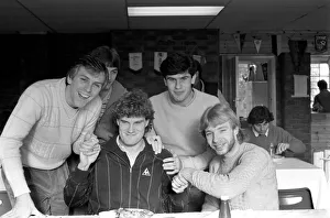 00328 Prints: Tottenham Hotspur footballers congratulate teammate Glenn Hoddle (centre