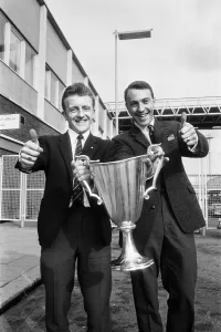 Tottenham Hotspur manager arriving home with the Spurs team