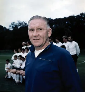 Tottenham Hotspur manager Bill Nicholson during training July 1968