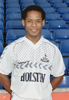 Tottenham Hotspur players pose during a photocall at White Hart Lane ahead of the 195-86