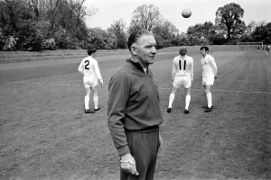 Tottenham Hotspur team training in preparation for their upcoming FA Cup final match
