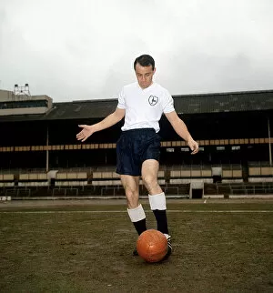 Images Dated 7th August 2019: Tottenham striker Jimmy Greaves training at White Hart Lane. Circa 1963