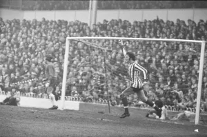 00389 Prints: Tottenham v Southhampton. Leauge match 16th Jan 1971 Mick Channon scores goal