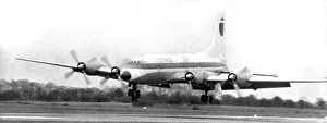 Flying Prints: Touchdown for the last time for Northeasts former BOAC Bristol Britannia 102 G-ANBK