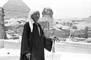 Landscape Feature Prints: A tour guide at the Great Pyramid and Sphinx of Giza 29th May 1976