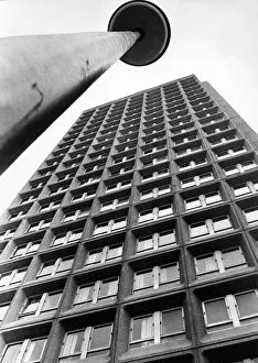 The Towering Bewick House high rise flats in Newcastle 2 April 1971