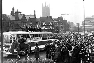 Images Dated 9th January 2013: The town salute the Second Division champions Derby County