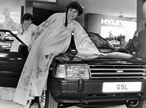 National Dress Prints: Tracey Woodland 18, left from Studley and Julie Greatorex 21 from Solihull seen here