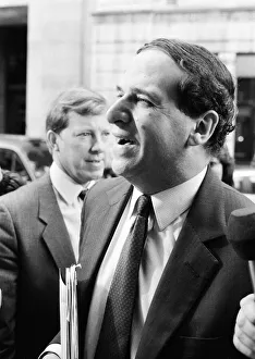Minister Prints: Trade and Industry Secretary Leon Brittan arrives at the Royal Society of Arts in London