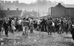 01035 Prints: The traditional Royal Shrovetide Football Match, a medieval football