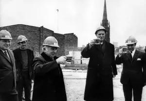 The traditional toast at the end of the topping-out ceremony at the 2 million De Vere