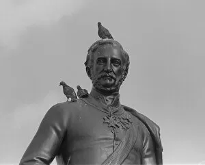 Images Dated 10th October 1977: Trafalgar Square London October 1977 The pigeons in Trafalgar Square had to roost