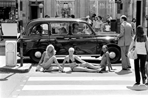 Traffic came to a Standstill in Knightsbridge today when three London models wearing