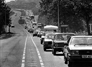 Traffic hold up travelling North on the A1 near Stannington in Northumberland