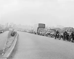 Traffic on the Kingston By-pass 13th April 1958 Local Caption watscan
