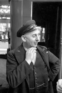 00013 Prints: Train driver Frank Grant seen here on the footplate of the opera goers express to