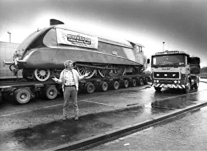 One Mid Adult Man Only Prints: The train now standing at Birtley service station on the A1 motorway is more than 24