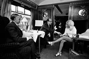 Meeting Prints: The train now standing on a platform at Finsbury Park serves lunches to top business