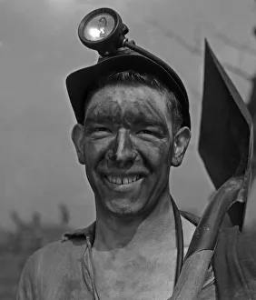 01305 Prints: Trainee miner seen here at work. Part of the Daily Herald Youth in Industry Feature 6th