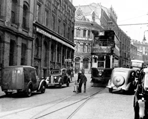 00172 Prints: A tram at the jucntion of Albert Street and Hurst Street in Birmingham