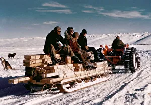 Core81 Prints: The Trans-Antarctic Expedition 1956-1958 Members of the expedition team sit on top