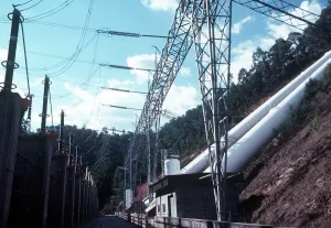 Transformer bank at Murray 1 hydro power station Snowy Mountains Scheme