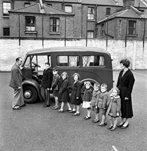 Transport: Early People Carrier: Mr. Barley seen here with the converted van he made into