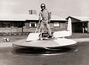 Landscape Prints: Transport Hovercraft. Flying Saucers that the average handyman can build for himself are