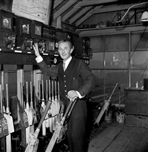 Signalman Prints: Transport: Railways: Signal man Robert Shepherd seen here in his signal box