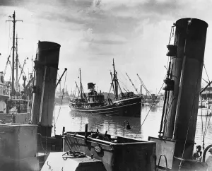 Docks Prints: The trawler Cape Palliser seen here leaving a busy St Andrews Dock