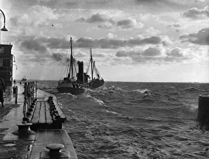 Clouds Prints: The trawler Loch Tulla seen here leaving Hull for the northern fishing grounds