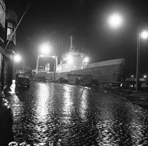 Boats Prints: The trawler Orsino see here at Hull being modified as the Board of Trade Mother Ship for