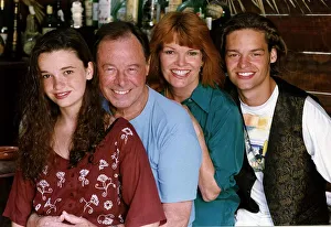 Bill Treacher actor who stars in Eastenders tv soap pictured with his wife Kate