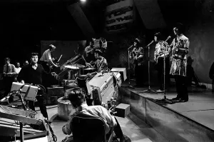 The Tremeloes performing Silence Is Golden at rehearsals for Top of the Pops at the BBC
