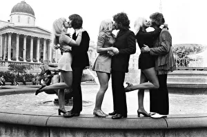Three of the Tremeloes pop group who are to be married - L / r Carol Dilworth with bass