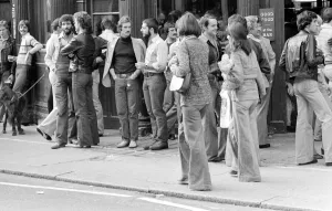 Denim Prints: Trendy Kings Road on a Saturday afternoon and not a pair of ordinary trousers or skirt to