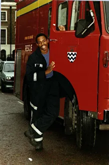 Firefighter Prints: Trevor Etienne actor from Londons Burning Novemebr 1988